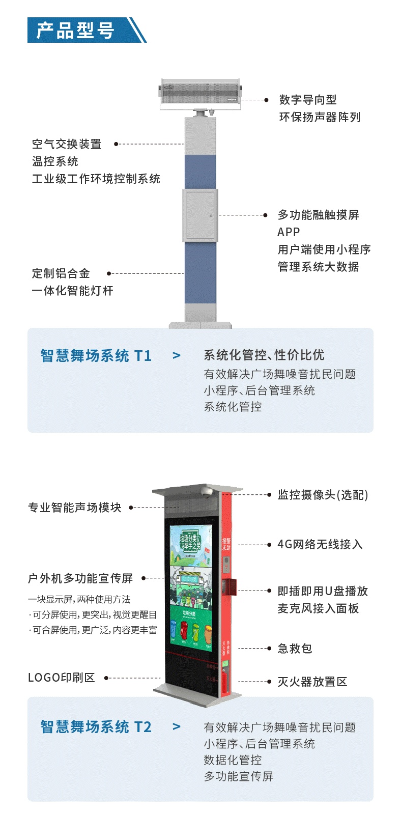 智慧广场舞系统产品型号