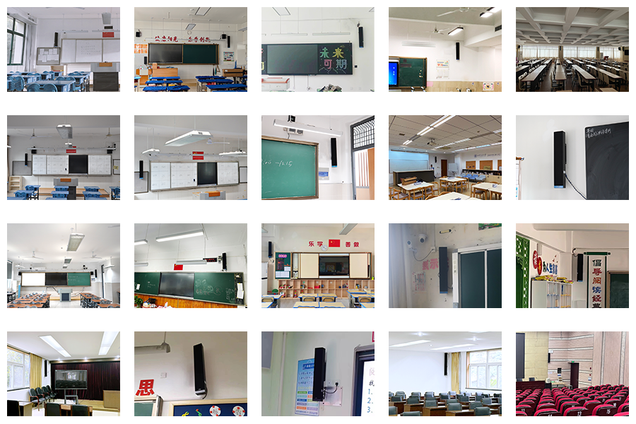 清听声学一体化教室音箱案例拼图