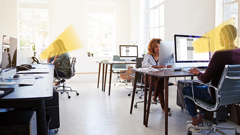 开放办公集成定向音箱,不干扰他人