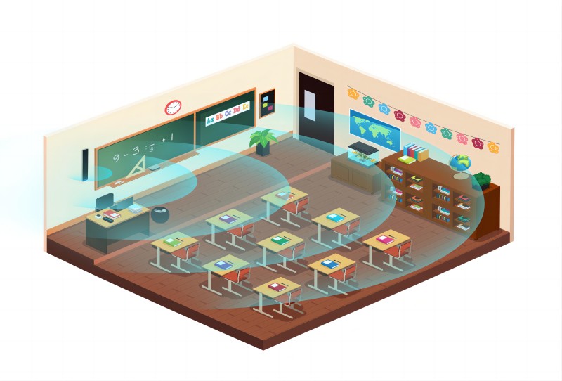 清听声学均衡声场的教室音箱