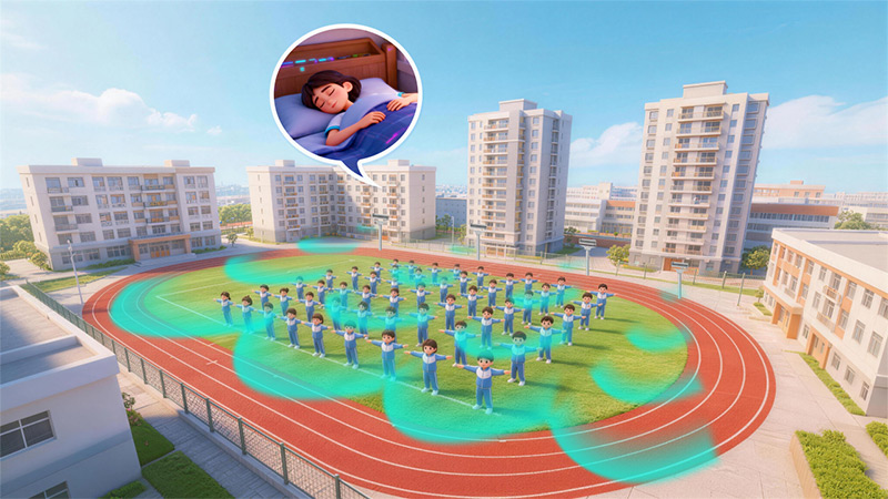 清听声学安静操场系统，定向发声不打扰周边居民